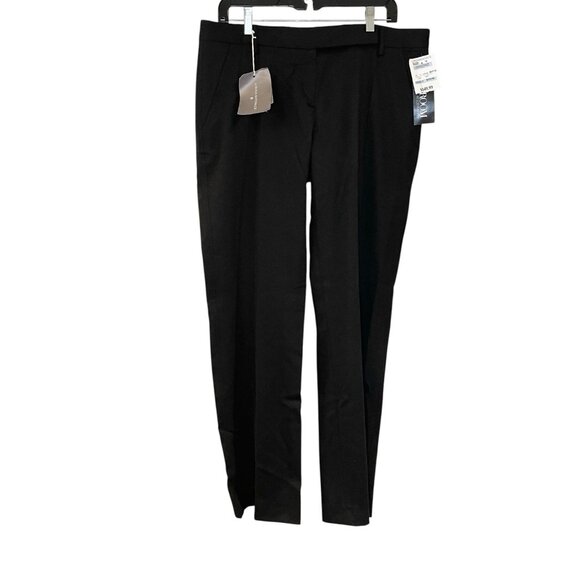LORENA ANTONIAZZI Women’s Black Straight Leg Trousers Virgin Wool Designer 46 - Picture 1 of 10